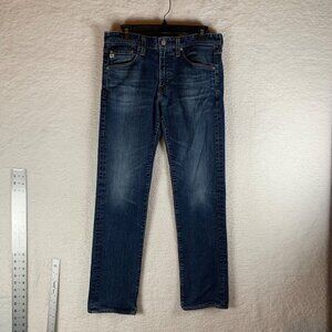 AG Adriano Goldschmied Womens The Matchbox Slim Straight Blue Jeans Size 31 9529